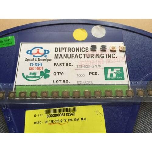 Taiwan Round DIP TJE-523-Q-T/R Inner 4 foot film touch switch 5*5*0.8 inner small