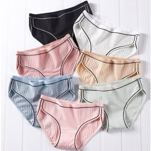 7 pcs/lot women cotton panties comfort underwear sexy underpants set briefs for women knickers lingerie Intimates dropshipping
