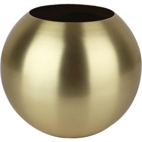 Stainless Steel Vase Home Decor Unbreakable Metal Flower Pot Living Room Decoration Polished Flowerpot