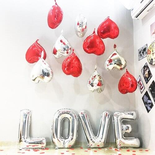 4 Pcs/Set 32 Inch Gold Silver LOVE Letter Aluminum Foil Balloon Wedding Celebration Party Decoration Valentines Day Ballons