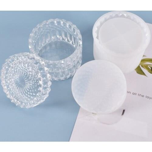 1 Set Round Storage Box Casting Silicone Mould DIY Crafts Container Case Jewelry Decorations Crystal Epoxy Resin Mold