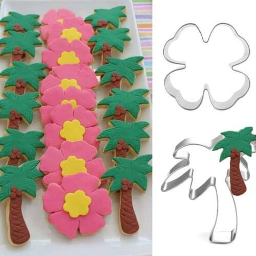 1pcs patisserie reposteria Kitchen Coconut Tree Flower Cookie Cutter Fondant Cake Decor Biscuit Mould Pastry Shop Cupcake Mold