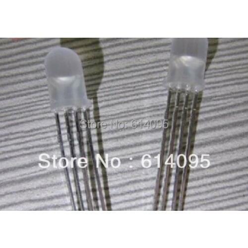 100pcs/lot rgb led 5mm / diffusion the LED lights F5 / 5MM full-color RGB LED