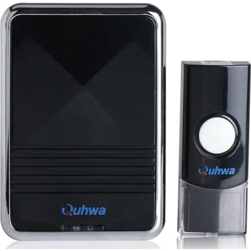 36 Tunes Wireless Digital Doorbell Door Bell,Chime, One Button and one Receiver,Volume Control,Waterproof,Black/White 220V