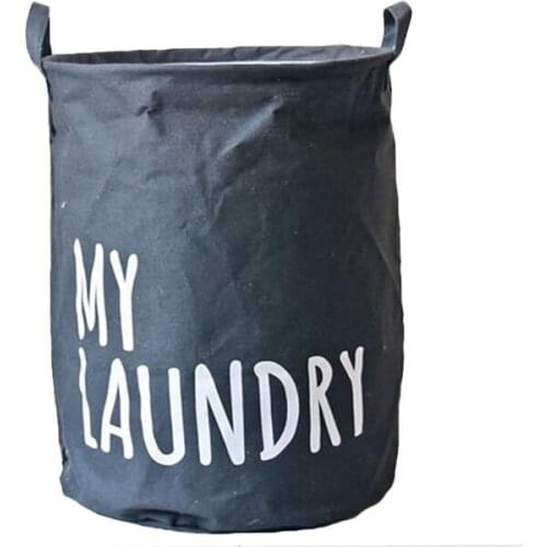 4PCS / LOT Portable Large Laundry Basket Toy Storage Organizer Bin Cotton Washing Clothes Basket 45*35cm