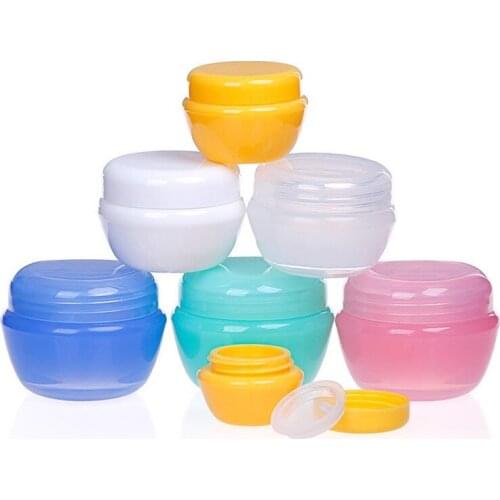 4Pcs/Lot Portable Mini Empty Jar Pots DIY Travel Makeup Jar Face Cream Lip Balm Container Inner Lid Refillable Bottles
