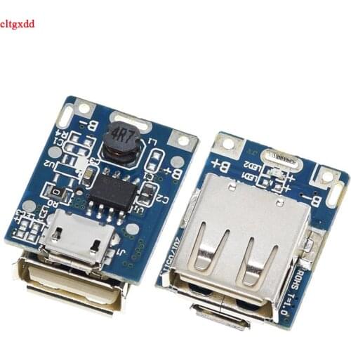 5pcs Boost converter 5v power module, lithium battery charging protection board led usb display for diy charger 134n3p