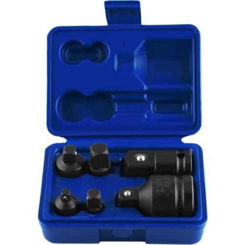 6Pcs/Set Hand Wrench Tool Set Impact Socket Adaptor Reducer Adapter 1/4 1/2 3/8 3/4 Ratchet Breaker Drive