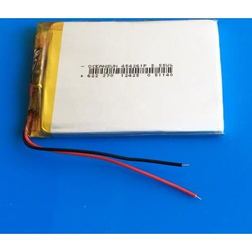 3.7V 1400mAh 454261 li polymer lithium rechargeable li ion battery PLIB for MP3 GPS DVD recorder e-book tablet PC camera