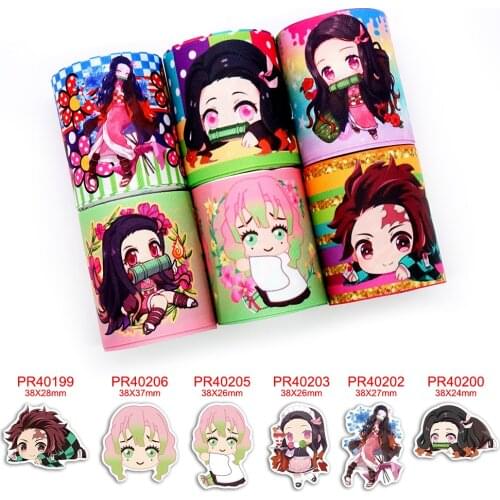 Free shipping characters printed grosgrain ribbon 38316