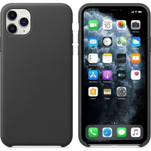 Luxury Phone Case For iPhone 11 Pro Classic Black For Men Soft Shockproof Back Cover Original Design Compatible With Apple