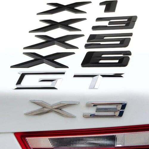 Black Silver Rear Trunk X1 X2 X3 X5 X6 GT Sticker ABS 3D For BMW E84 F48 F49 E83 F25 G01 E53 E70 F15 G05 E71 E72 F16 Accessories
