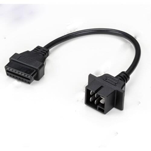Chrysler 6 pin 6Pin TO OBDII 16Pin 16 Pin Diagnostic Cable For Dodge For Jeep Convertion OBD2 Connector
