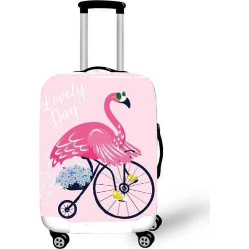 Elastic Luggage Protective Cover Case For Suitcase Protective Cover Trolley Cases Covers 3D Travel Accessories Flamingo Pattern
