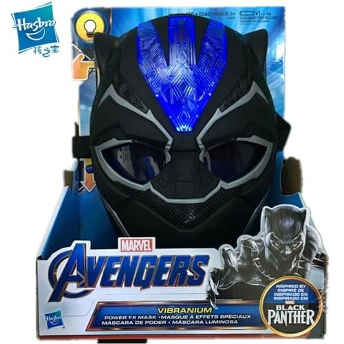 Hasbro Marvel The Avengers 4 Black Panther Special Effect Electric Vibrating Golden Leopard Claw Mask E6047 Dress Up Toy