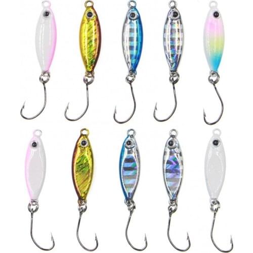 Artificial Bionic Fish Hook 2.7 cm/3 cm Small Iron Plate Micro Object Fishing Method Single Hook Bait Outdoor Fishing Special