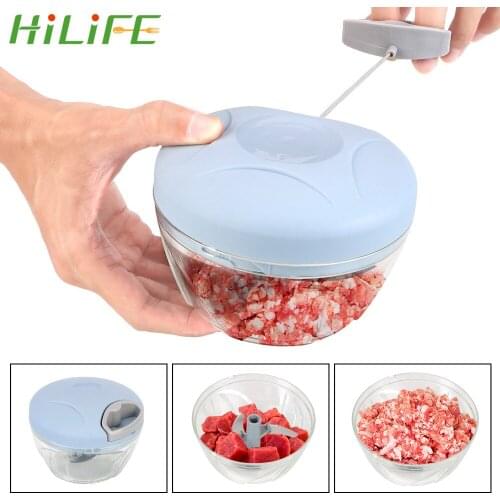 HILIFE Garlic Triturator Manual Mashed Cut Crushed Garlic Ginger Fresh Chili Crusher Chopper Hand-Pulled