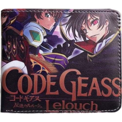 Anime Code Geass Lelouch Lamperouge Wallet Young Men and Women Short Wallets Fashion PU Purse Cosplay Gift
