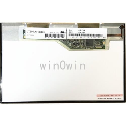 LT106DEVDB00 fit LTD106EWNN FRU 42T0585 42T0584 10.6 LED matrix LCD Screen Panel for Lenovo Notebook Vice Replacement