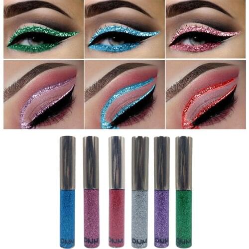 Glitter Liquid Eyeliner Long Lasting Waterproof Shimmer High Pigmented Eyeshadow Waterproof Eye Shadow Makeup Eye Liner