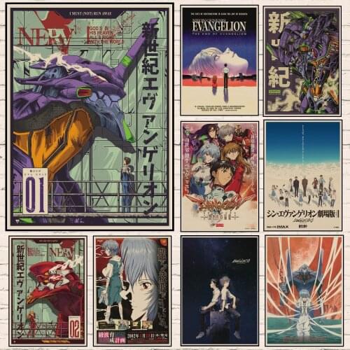 Wall Art Animated Character Poster HD Print Evangelion Painting Picture Living Room Bedroom Home Decoration