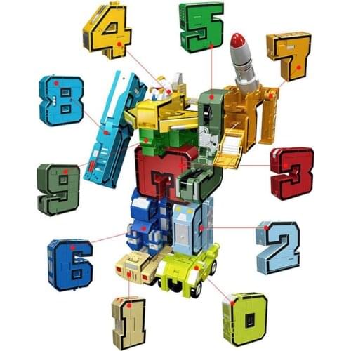 Educational Digital Number Magic Number Transformation Toys Assembling Action Figure Robots Best Gifts For Kids Gifts