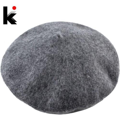 Solid Color Beret Women Spring Autumn Winter Imitation Wool Hat For Lady French Style Artist Beanie Cap Female Sweet Girl Boina