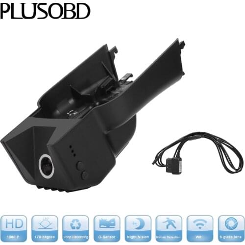PLUSOBD Car Camera DVR Dash Cam For Benz GL M R W164/X164/W251 Night Vision Camcorder Hidden Install With Aluminium Alloy+OBDII