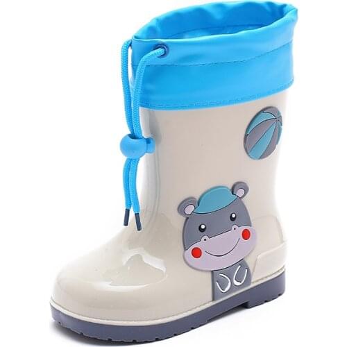Rainboots Kids for Boys Girls Rain Boots Waterproof Baby Non-slip Rubber Water Shoes Children Rainboots Four Seasons Removable
