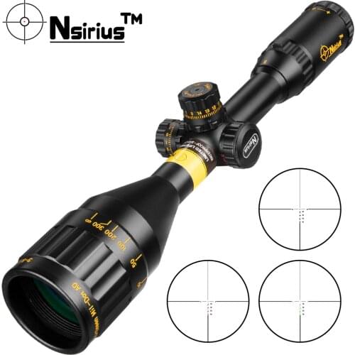 NSIRIUS 3-9X50 AOE Gold Tactical Riflescope Optical Sight Red Green Crosshair llluminate Hunting Rifle Scope
