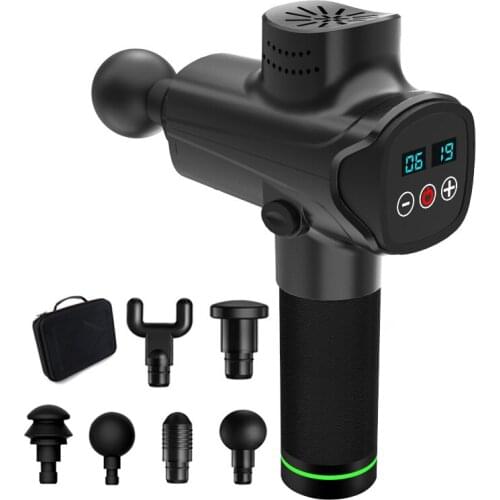 High frequency Massage gun muscle relax body relaxation Electric massager with portable bag 6 Heads