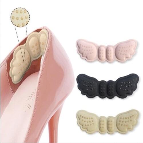 1Pair High Heel Insoles Butterfly Adjust Size Heel Liner Grips Protector Sticker Heel Pad Foot Care Anti Keep Abreast Heel Pads