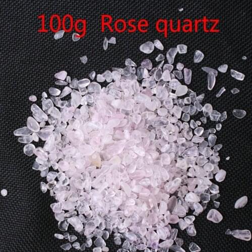 100g Natural Beautiful Tumbled rose quartz Crystal stone specimen Gravel Wholesale lucky Healing