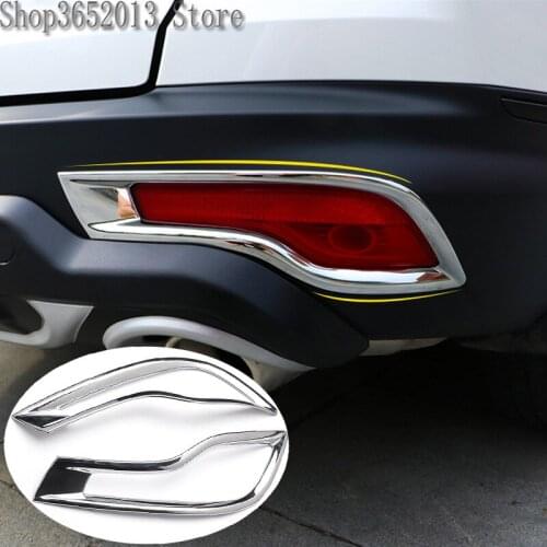 2pcs For Honda CRV CR-V 2017-2019 Car ABS Chrome Tail Rear Fog Light Foglights Lamp Frame Cover Trim Car Styling