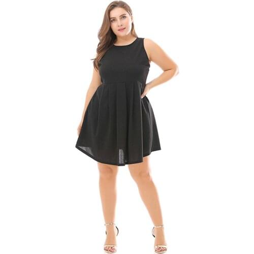 2021 Larg Size Sundresses For Women Summer European Clothes Strap Backless Causal Sexy Zipper Short Mini Skirt Black Red Girl