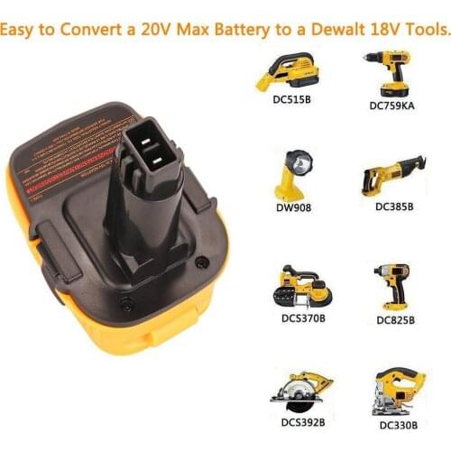 2021New Adapter For Dewalt 18V 20V Lithium Battery to Nickel Batterie For XR DC DW Series Converter Tool USB Charger Accessories