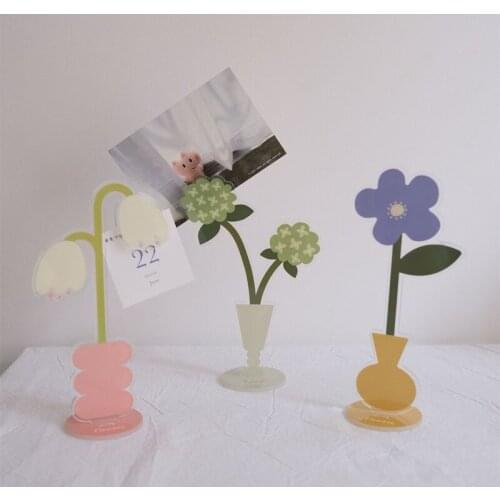 CuteLife Nordic Acrylic Flower Display Photo Holder Home Decoration Accessories Picture Holder Jewelry Room Vase Bedroom Holder