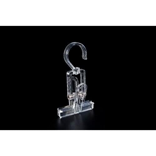 Acrylic Universal Rotatable clip hook hat clothing holder hanger sock scarf display hook hanging hook display rack 100pcs