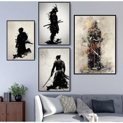 Armored Samurai Hot Japan Anime Game Posters And Prints Canvas Painting Wall Pictures For Living Room Decoration Home Decor
