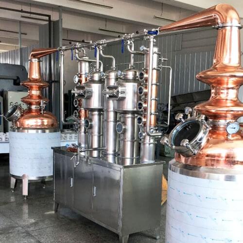 Large distiller winery brewing equipment whisky brandy manufacturing multi-tower gourd shape