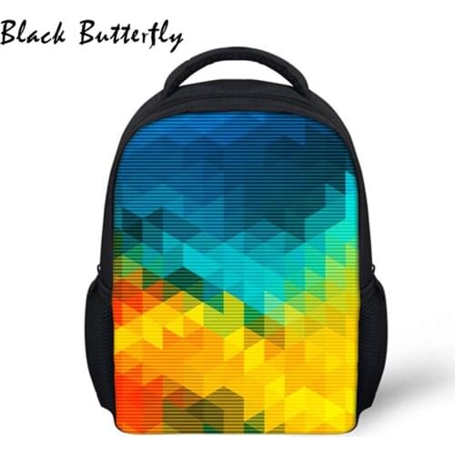 Black Butterfly Student- Bags Backpack Kids School Bags Colorful Pattern Children Book Bag Kindergarten Bag Nursery Bag 3-8 Year