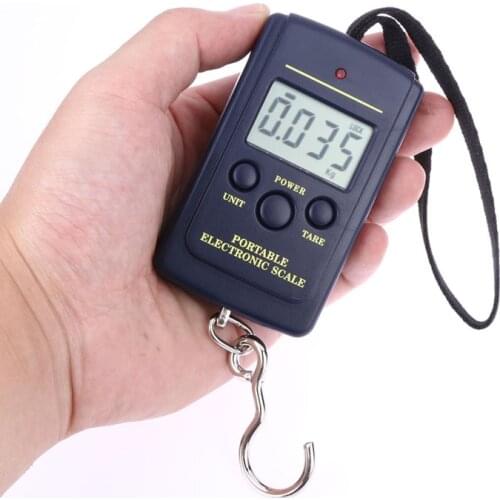 40kg 10g Mini Digital Scale Hanging Pocket Electronic Hook Scale Fishing Luggage Kitchen Weight Tool Travel Weighting Steelyard