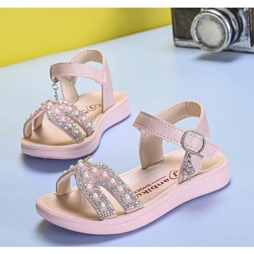 2021 Summer Kids Shoes Fashion Sweet Princess Children Sandals for Girls Toddler Baby Soft Breathable Shoes Baby Sandals