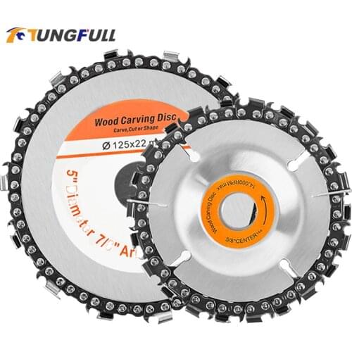 4 Inch 22 Tooth Circular Saw Blade Wood Carving Disc Chain Saw Blade oodworking Chain Plate Tool Cutting Blade Grinding Tool