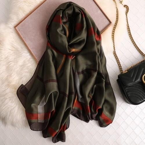 Designer women silk scarf fashion print scarves 2021 summer shawls and wraps soft pashmina bandana foulard hijabs beach bufanda