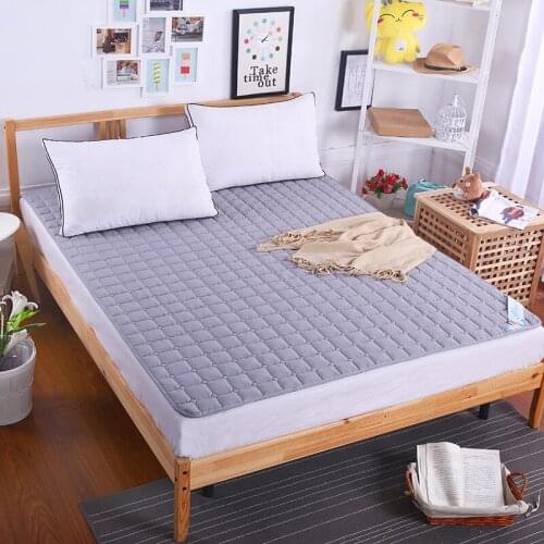 For 0.9/1.2/1.5/1.8m Bed Mattress Protector Pad Single Twin Bed Cover Solid Color Foldable Beds Bugs Mattress Cover Queen Sheet