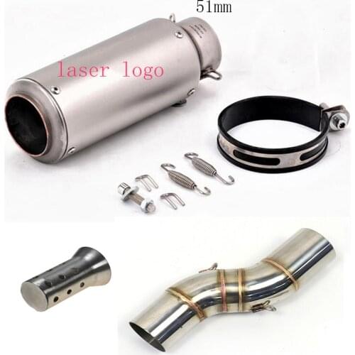 For TRK502X TRK 502X Motorcycle Exhaust Muffler And Middle Link Pipe With DB Killer