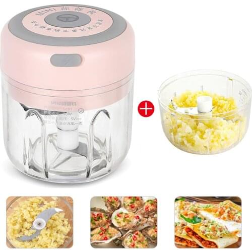Electric Garlic Beater Food Processor Electric Food Blender Mixer Cordless Waterproof USB Rechargeable Mincer Kitchen Aid Mixer