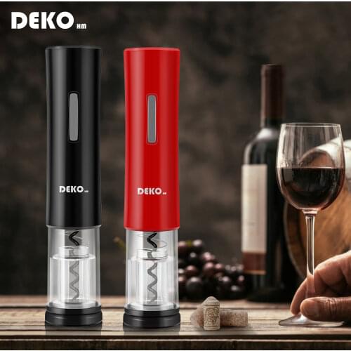 DEKO Electric Bottle Opener, Screw, Red Wine Automatic Bottle Opener, Dry Battery, Aluminum Foil Cutter, Household Kitchen Appli