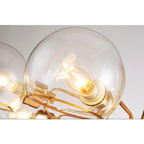 European LED glass bubble lamp round droplight chandeliers